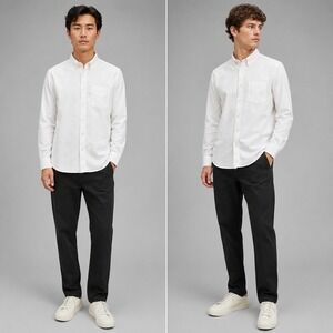 Apolis Global Citizen Mens White Long Sleeve Oxford Button Down Shirt Size M
